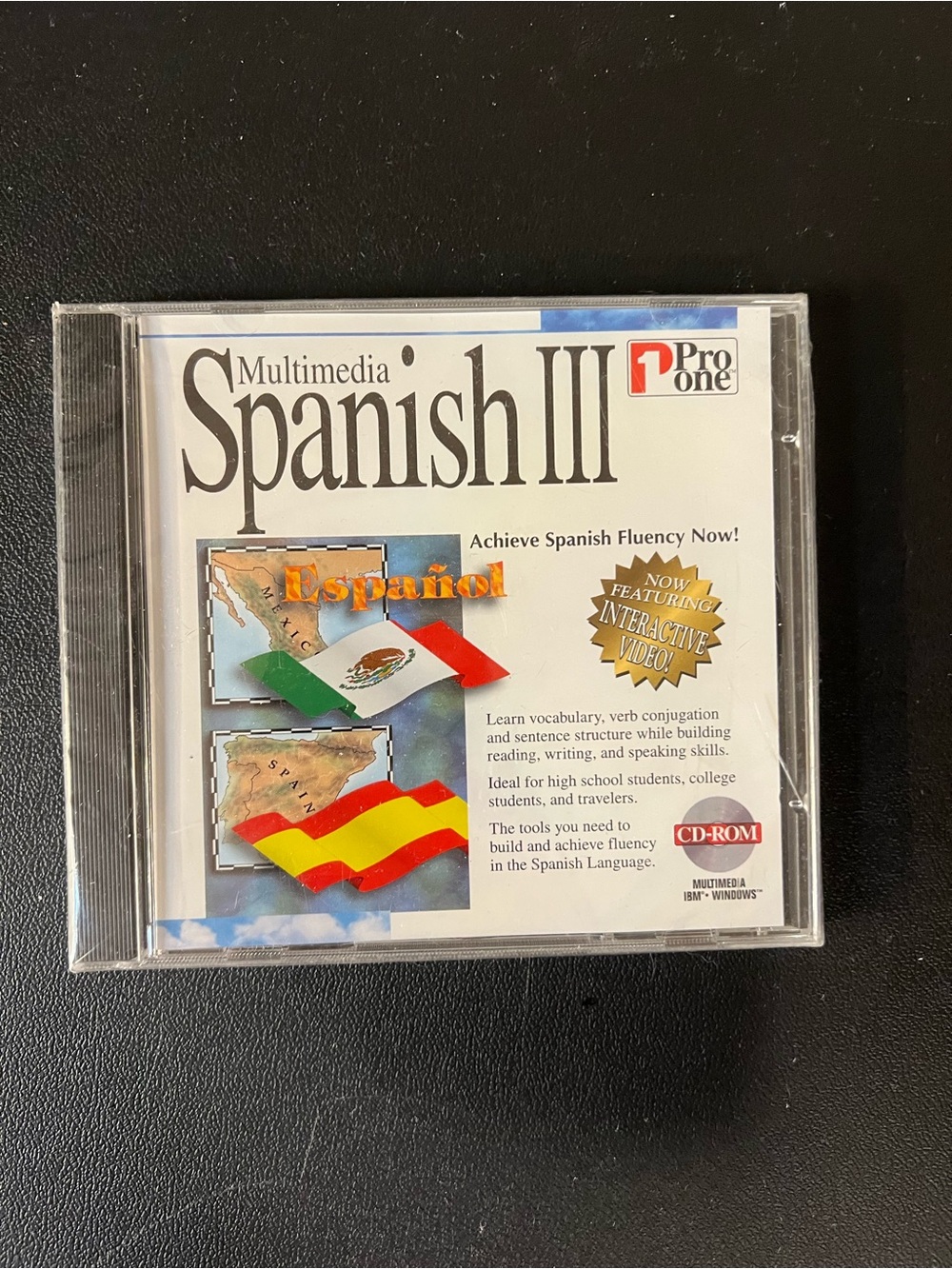 Multimedia Spanish III Achieve Spanish Fluency Now! Pro One PC CD Rom New/Sealed